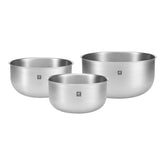 3-pc, Bowl set, silver