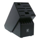 Rubberwood, TWIN Black Knife Block Empty