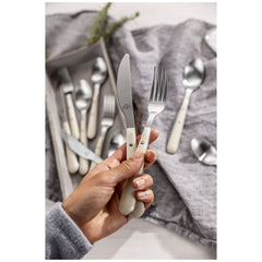 20-pc, Matte, Flatware Set, Cream