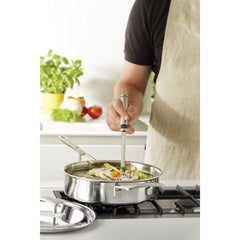 3 qt Sauté Pan With Helper Handle And Lid, 18/10 Stainless Steel