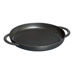 10-inch, Round Double Handle Pure Grill, black matte