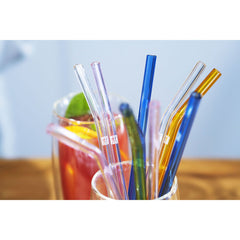 Glass Straw - Colored - Bent Set